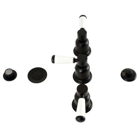 Kingston Brass ThreeHandle Bidet Faucet, Matte Black KB6320DPL